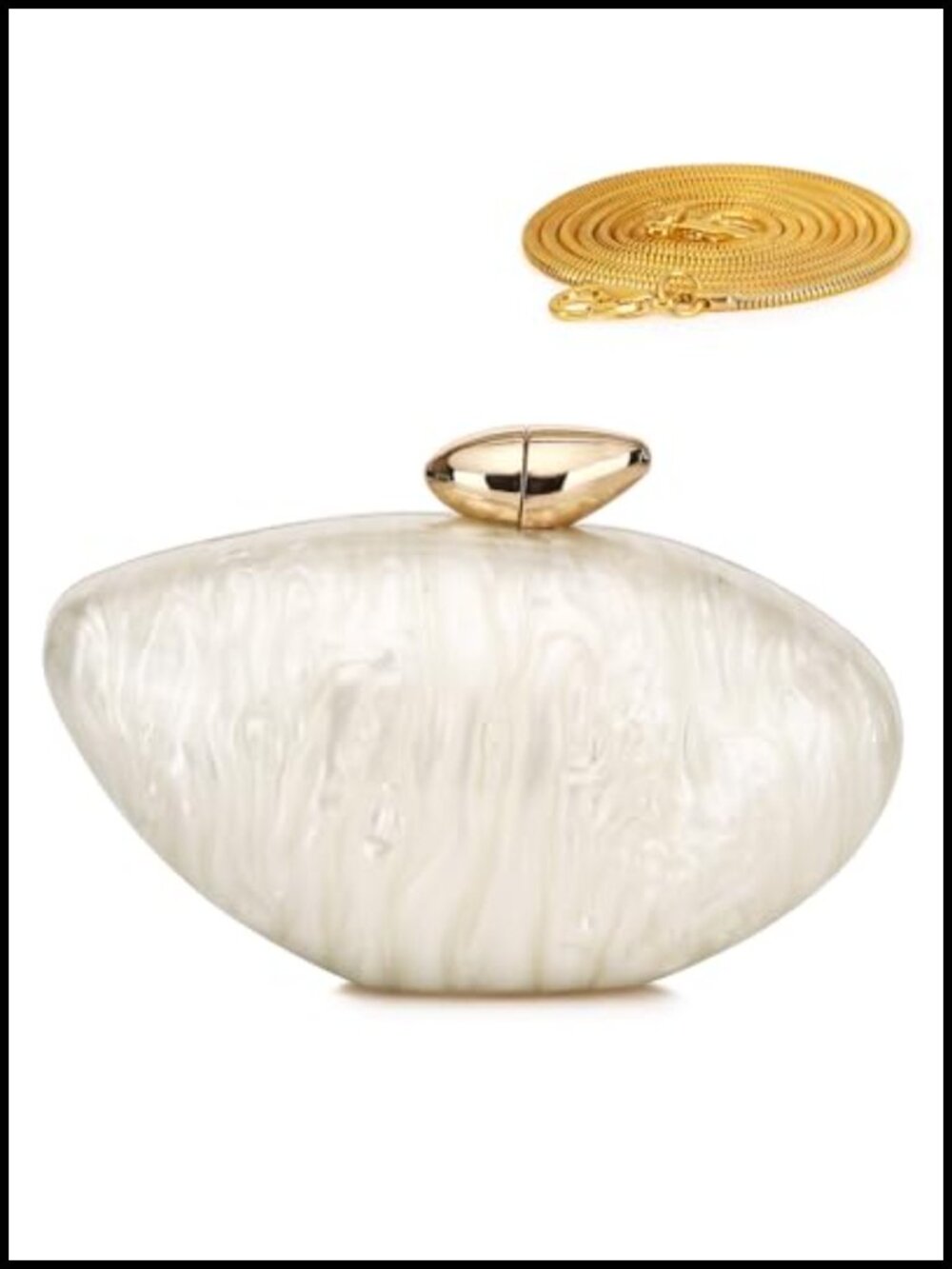 Acrylic Box Clutch Purse Women's Evening Bag Magnetic Closure